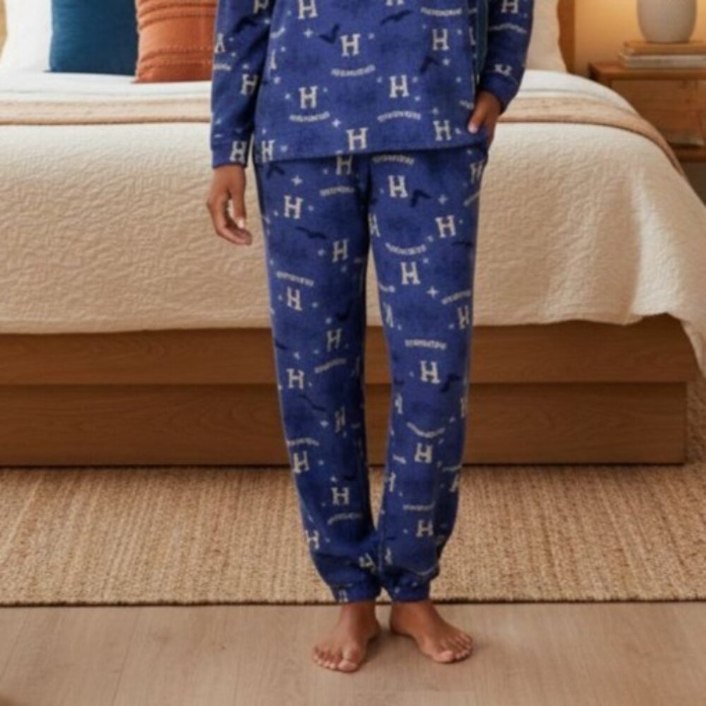 Harry Potter Hogwarts M Women Pajama Loungewear Drawstring Jogger Pants Sleep